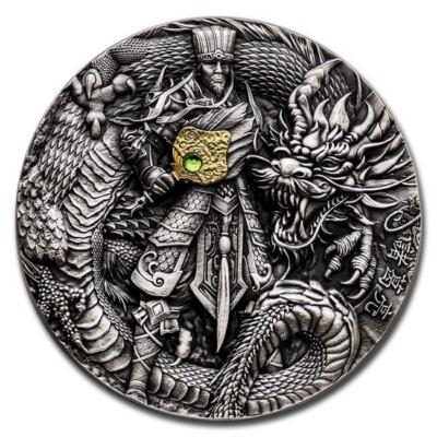 2020 Niue 2 oz Antique Silver Famous Chinese Warriors Zhuge Liang