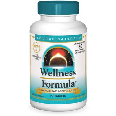 Source Naturals Wellness Formula Расширенная поддержка иммунитета, 90 таблеток