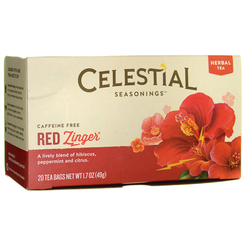 Травяной чай Celestial Seasonings Red Zinger - без кофеина, 20 пакетиков