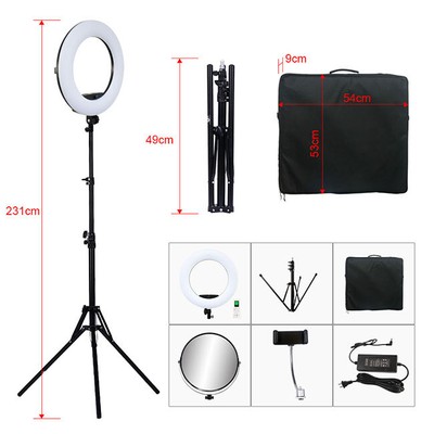 18'' 96W FE-480II LED Ring Light Kit Dimmable Studio Beauty Lamp For Youtube US!