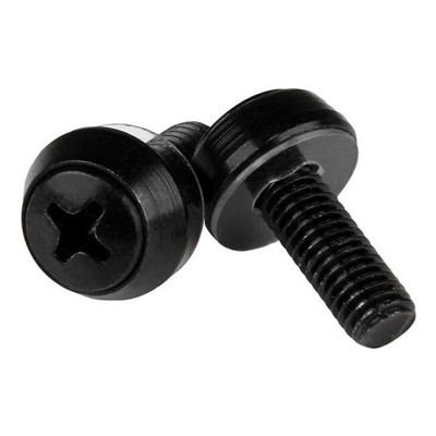 StarTech M6 x 12mm - Screws - 50 Pack, Black