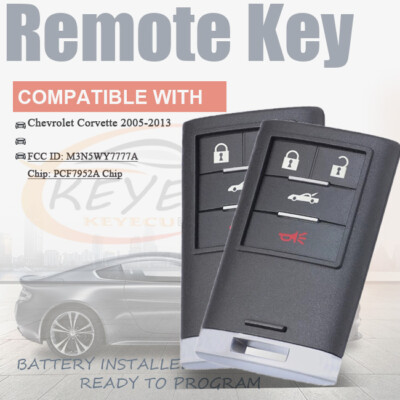 2pcs* Replacement For Chevrolet Corvette 2005 to 2013 M3N5WY7777A Remote Key Fob