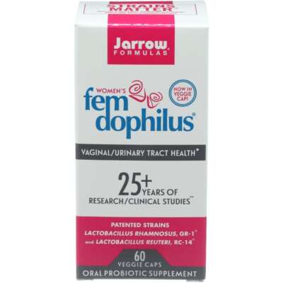 Jarrow Formulas, Inc. Веганский Fem-Dophilus, 5 миллиардов КОЕ, 60 растительных капсул