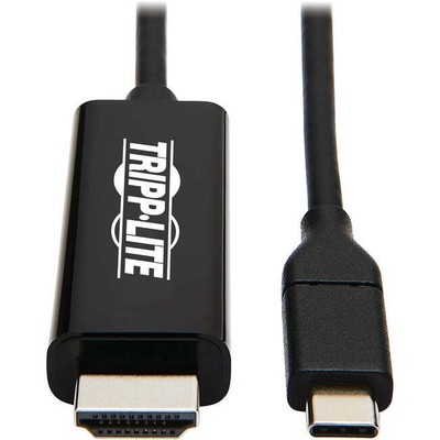 Tripp Lite U444-006-H4K6BE USB-C to HDMI Adapter, M-M, Black, 6 ft.