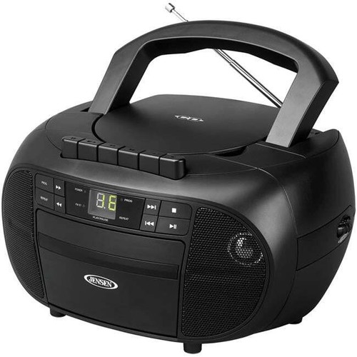 JENSEN Portable Boombox/Stereo Cassette Recorder & CD Player with AM/FM Radio
