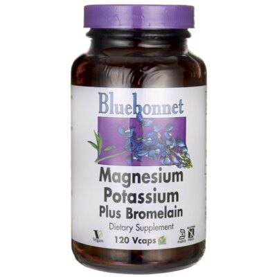 Bluebonnet Nutrition Магний Калий Плюс Бромелайн 120 капсул