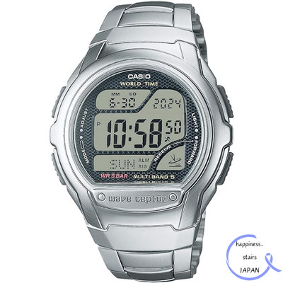 CASIO WAVE CEPTOR WV-58RD-1AJF Radio Men's Watch Silver