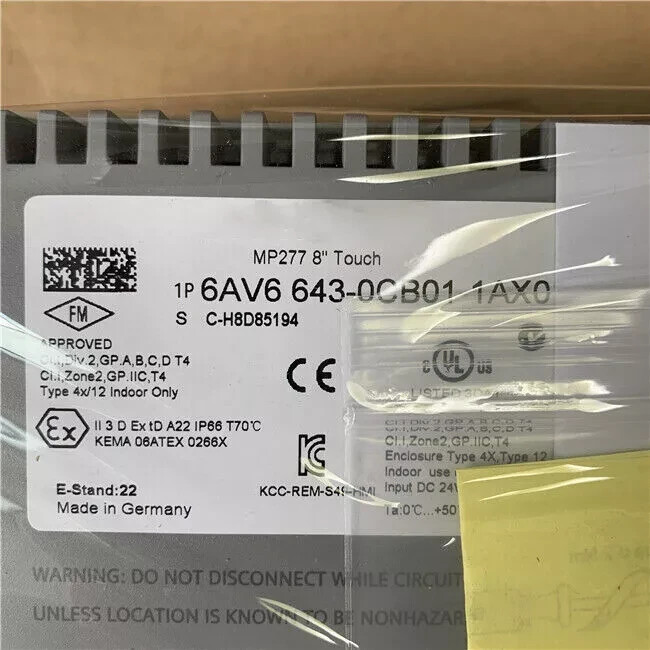 New Siemens 6av6643-0cb01-1ax0 6av6 643-0cb01-1ax0 Imatic Mp 277 8