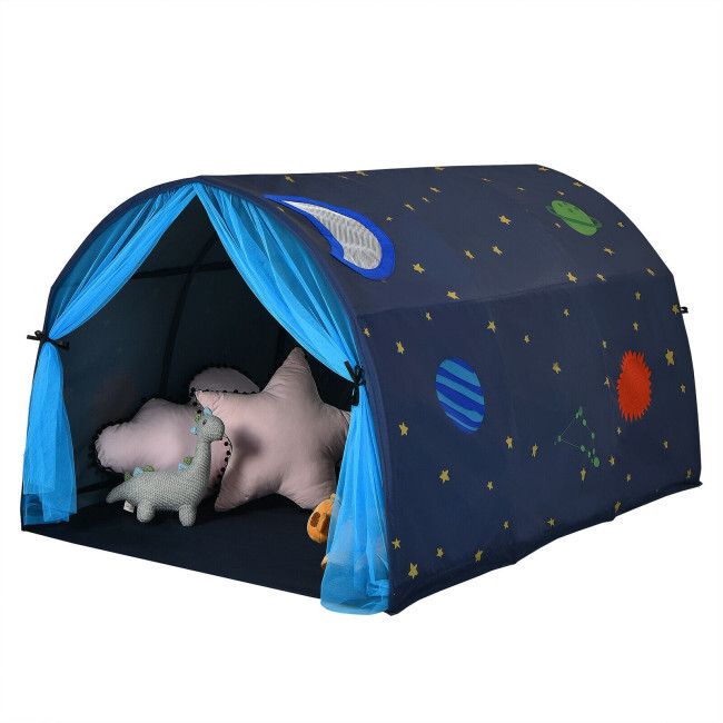 Kids Bed Tent Play Tent Portable Sky Dream Playhouse Twin Sleeping W/ Carry Bag