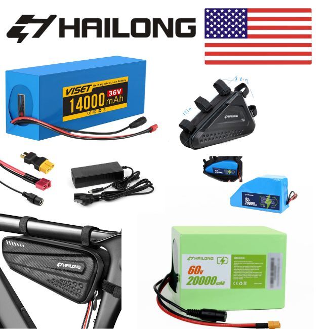 24V 36V 48V 52V 60V 72V Battery ebike Electric Scooter Lithium li-ion Battery