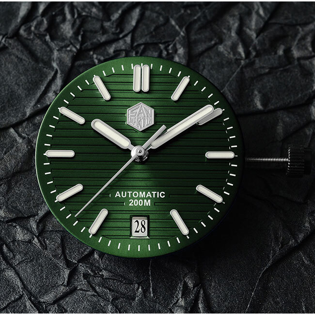 Pre-owned San Martin Men Luxury Watch Automatic Wristwatch 200m Waterproof Luminous Pt5000