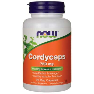 NOW Foods Cordyceps 750 мг 90 растительных капсул