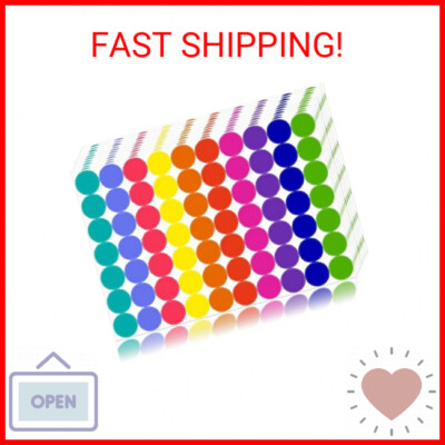 1400 PCS Colored Dot Stickers Round Color Coding Labels Polka Circle Dot Label S