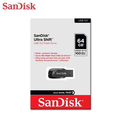 SanDisk Ultra Shift CZ410 32GB 64GB 128GB USB 3.0 Flash Drive Cap-less Design