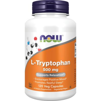 NOW Foods L-триптофан 500 мг 120 растительных капсул