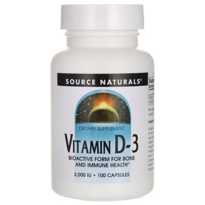 Source Naturals Витамин D-3 2000 МЕ 100 капсул
