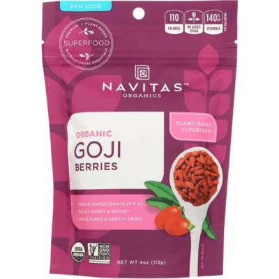 Navitas Organics Органические ягоды годжи, 4 унции, упаковка