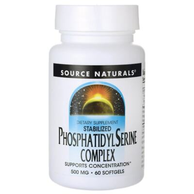 Source Naturals Фосфатидилсериновый комплекс 500 мг 60 гелей