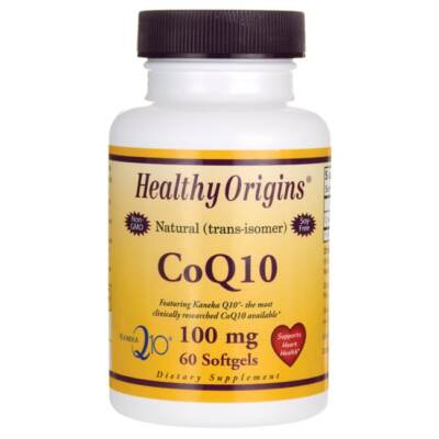 Healthy Origins Натуральный (транс-изомер) Coq10 100 мг 60 желатиновых капсул