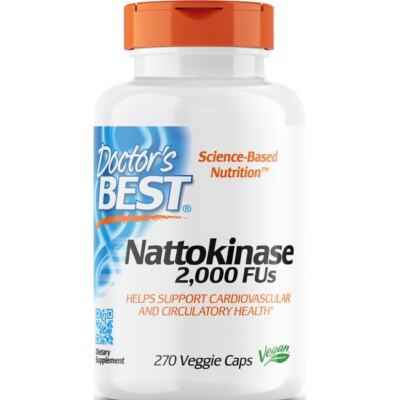 Doctors Best Наттокиназа 2000 Fu в 270 растительных капсулах