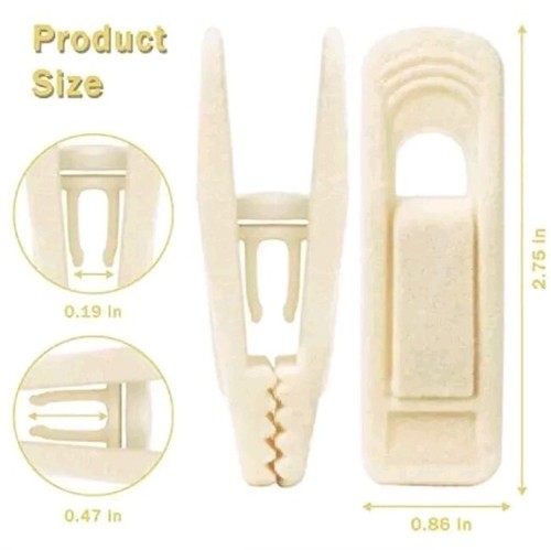 20 Pcs Velvet Hangers Clips Clothes Pins Clips Strong Velvet Clips Fit Clips For