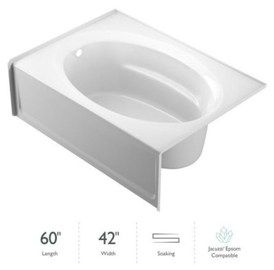 Jacuzzi J4S6042 BLX XXX 60'' x 42'' Signature Three Wall Alcove