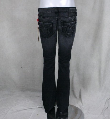 Pre-owned True Religion Jeans Women's Becky Super T Independence Dk Gray Wax564bkt2