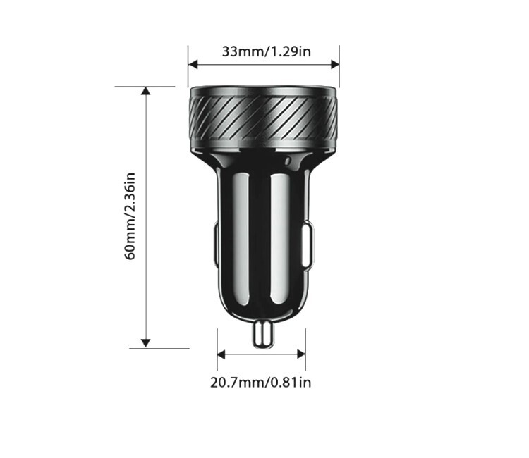 36W Car Cigarette Lighter Socket Dual USB Fast Charger Power LED Adapter Outlet