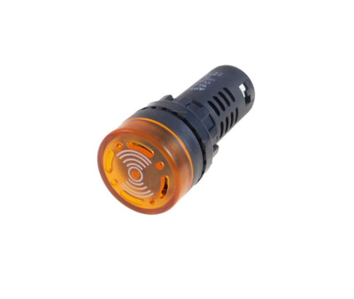 One AC/DC 12V Amber LED Flash Indicator Light with Buzzer       LB-12V-A