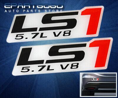 2X Ls1 5.7L V8 Emblem Badge Sticker Decal Logo Trunk Door Engine Motor Adhesive