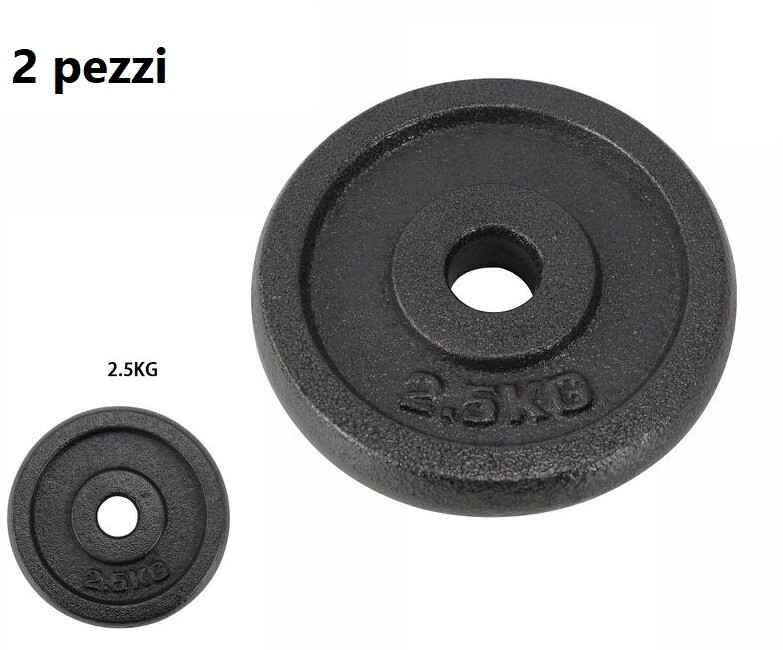 Coppia Dischi Piastre Pesi Bilanciere Da 2,5kg Ognuno Bodybuilding Palestra dfh