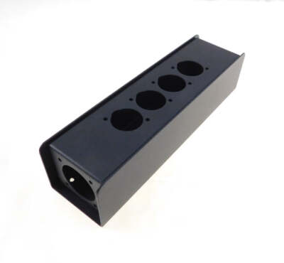 PROCRAFT PB1G-1G4X-BK Steel Project Box 8'' X 2-1/8'' X 1-7/8'' w/ 1)G + 4)D holes