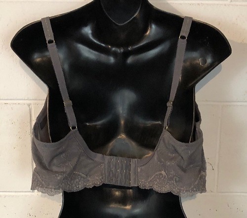 Motherhood Maternity Bra 40DD Gray Floral Lace