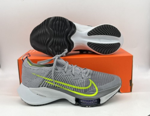 

Мужские кроссовки Nike Air Zoom Tempo NEXT% Flyknit Grey Volt Green Black CI9923-004, размер 8, Nike Air Zoom Tempo