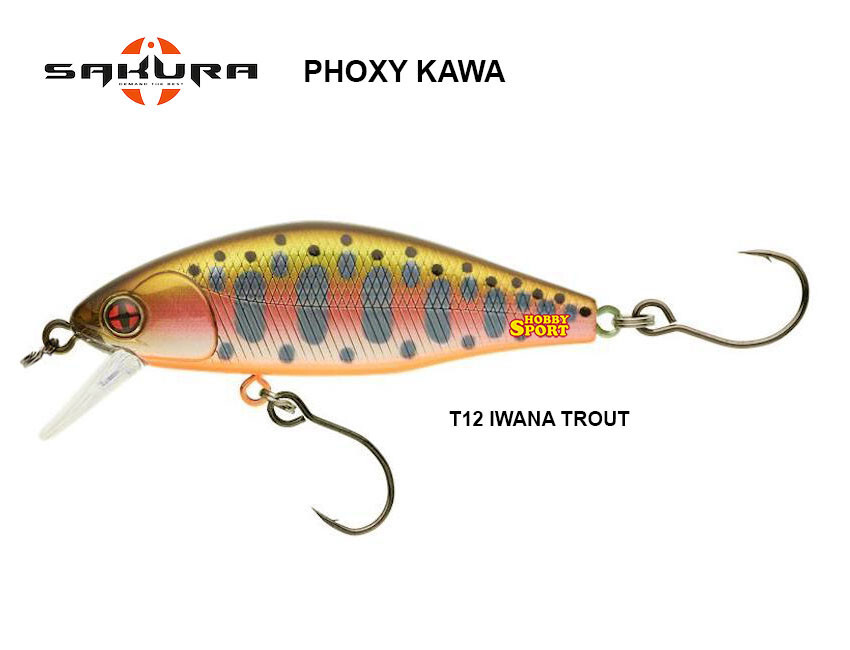 SAKURA PHOXY KAWA 52S COL. T12 IWANA TROUT MINNOW SINKING 5,5 GR TROTA LAGO