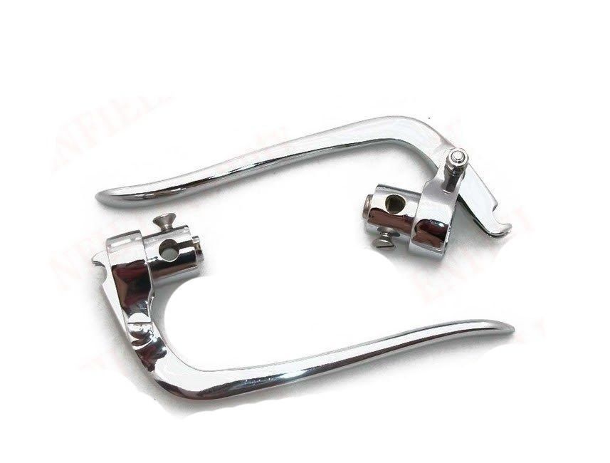 Inverted Chrome Plated Brake Clutch Lever Set 1 Inch Fits BSA Triumph  