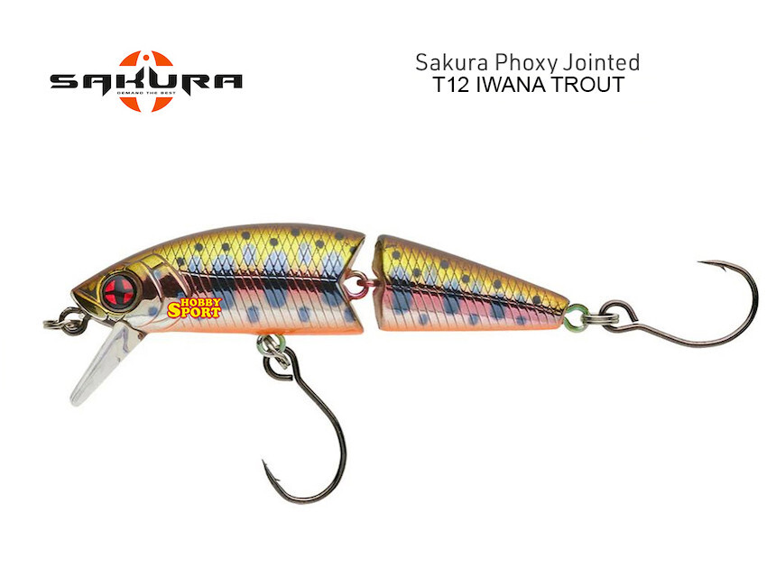 SAKURA PHOXY JOINTED 60S COL. T12 IWANA TROUT SINKING 5,1 GR TROTA LAGO