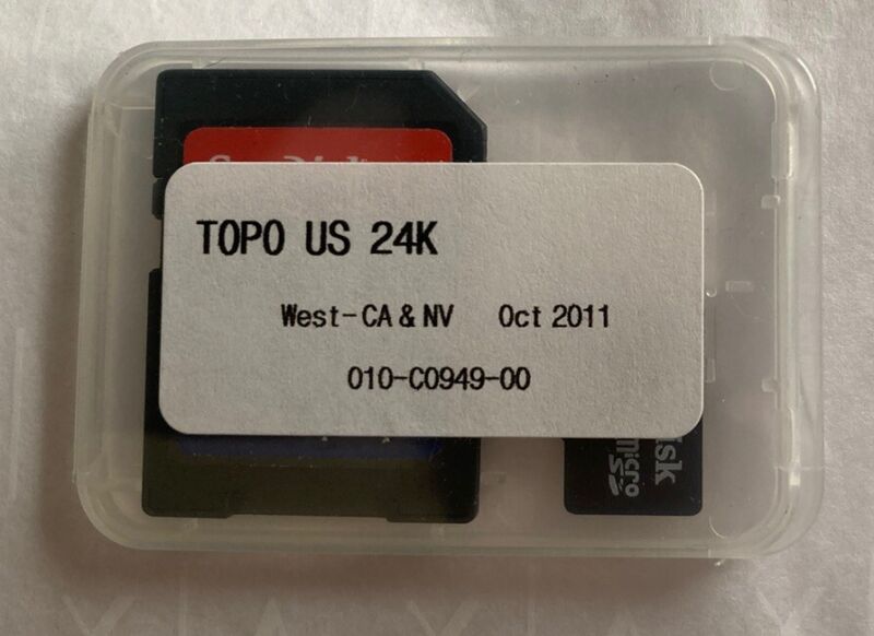 GARMIN TOPO U.S. 24K - WEST  MAP Micro sd card CA & NV 010-C0949-00 