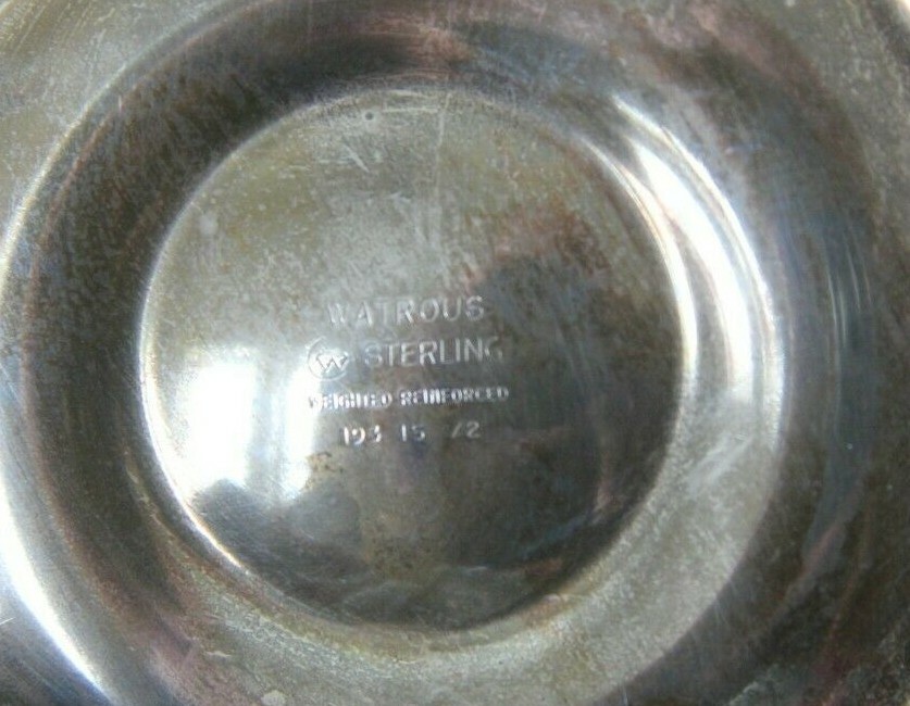 Watrous Sterling Hurricane Lamps [2) w/ glass  mostly unpolished