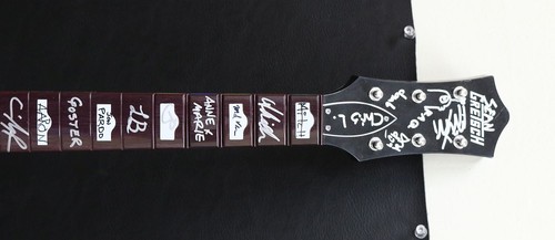 Fully Signed Harmonix Rock Band Guitar - Development Team Autographed