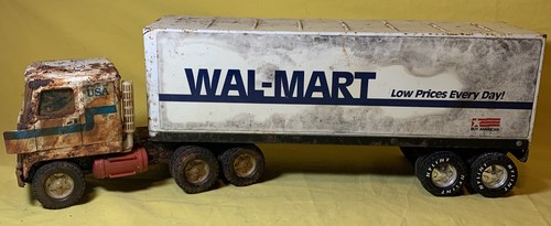 Vintage Nylint Wal-Mart Semi Truck & Trailer For Parts Or