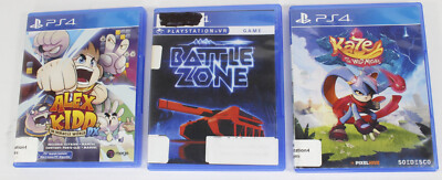 [3 Game Lot ]  PS4 - Alex Kidd, Battle Zone, & Kaze