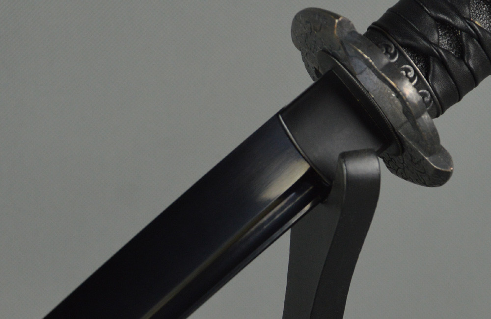 Fully Black Japanese Samurai Sword 1095 Carbon Steel Full