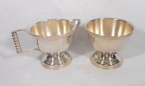 Silver Plate Sylvester Large Creamer and Sugar