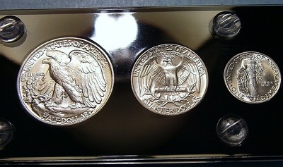 1945 MINT U.S. WAR-TIME SILVER SET CHOICE to GEM BRILLIANT UNCIRCULATED LUSTROUS
