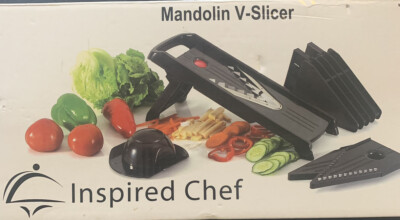 INSPIRED CHEF Premium V-Blade Mandoline Adjustable Slicer Cutter Julienne