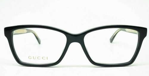 Pre-owned Gucci Gg 0312 O 001 Black Eyeglasses In Clear
