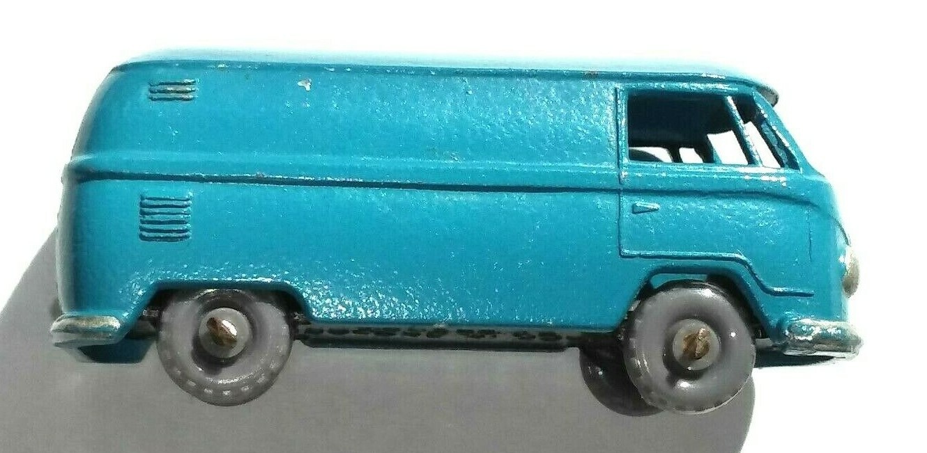 H687 MATCHBOX No.34 VW MICROBUS ミニカー Vintage 1960s Matchbox Lesney 34 Diecast Silver Volkswagen