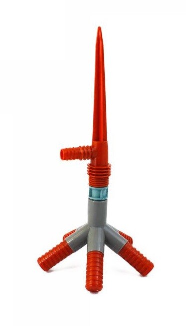 Irrigatore Rotante Con Puntale a 5 Braccia In Pvc Annaffia Irriga Prato dfh