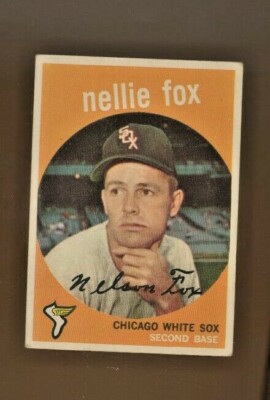 1959 Topps Nellie Fox card has a corner crease but is Centered